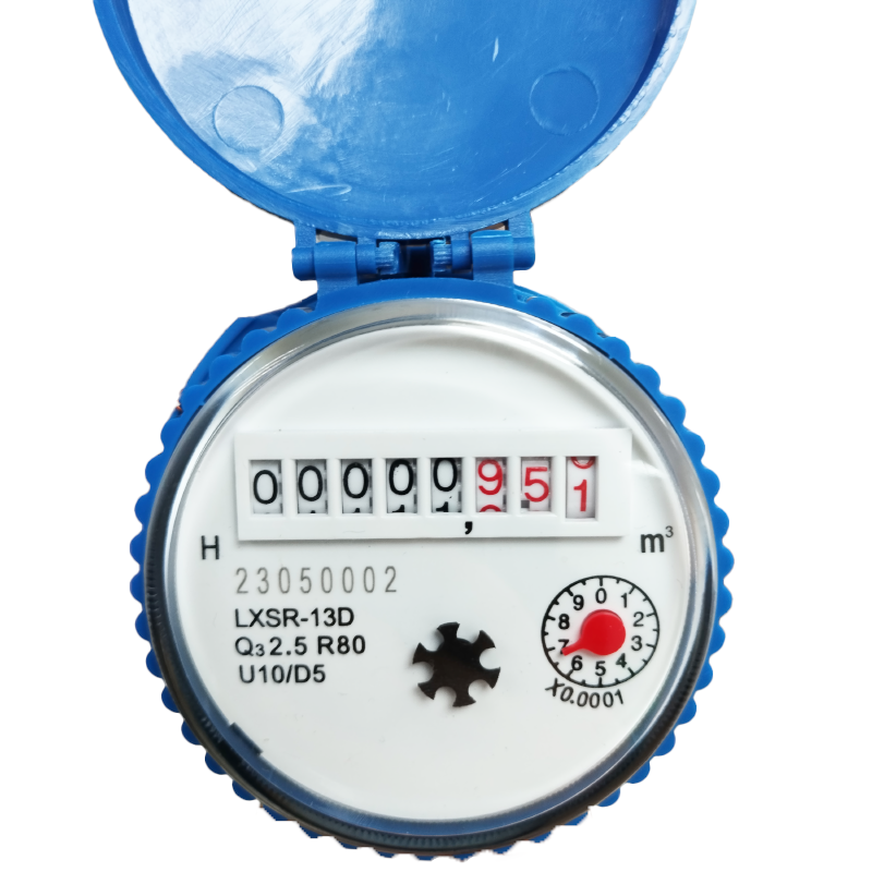 DN20 Dry single jet copper body blue-cap water meter