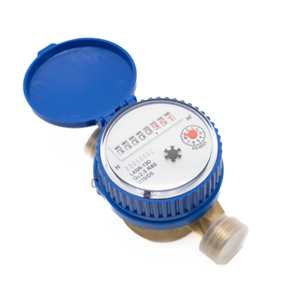 DN20 Dry single jet copper body blue-cap water meter