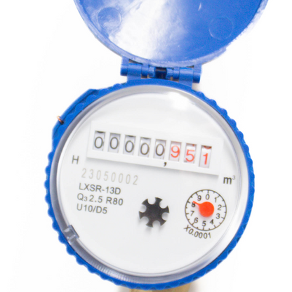 DN20 Dry single jet copper body blue-cap water meter