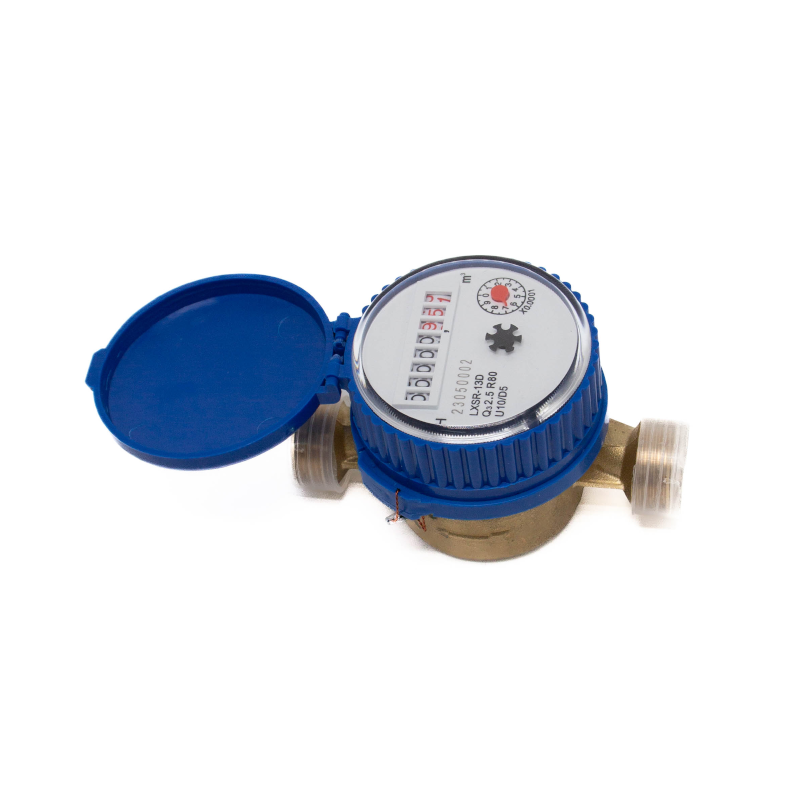 DN20 Dry single jet copper body blue-cap water meter