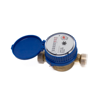 DN20 Dry single jet copper body blue-cap water meter