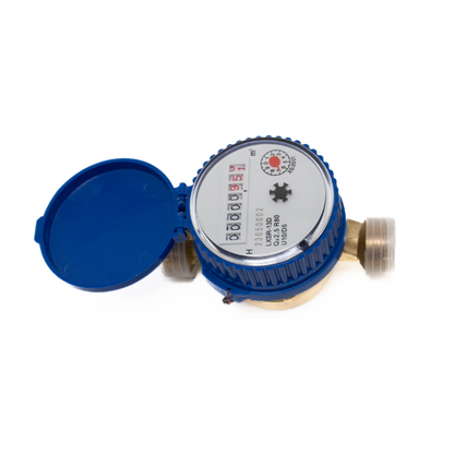 DN20 Dry single jet copper body blue-cap water meter