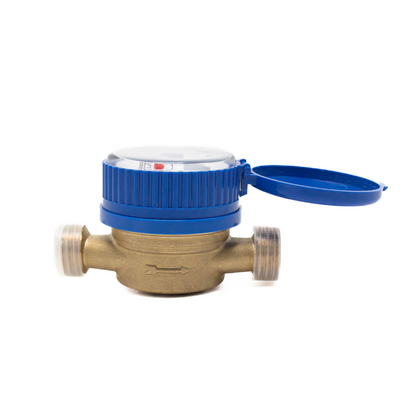 DN20 Dry single jet copper body blue-cap water meter