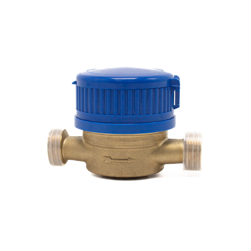 DN20 Dry single jet copper body blue-cap water meter