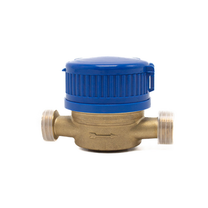 DN20 Dry single jet copper body blue-cap water meter