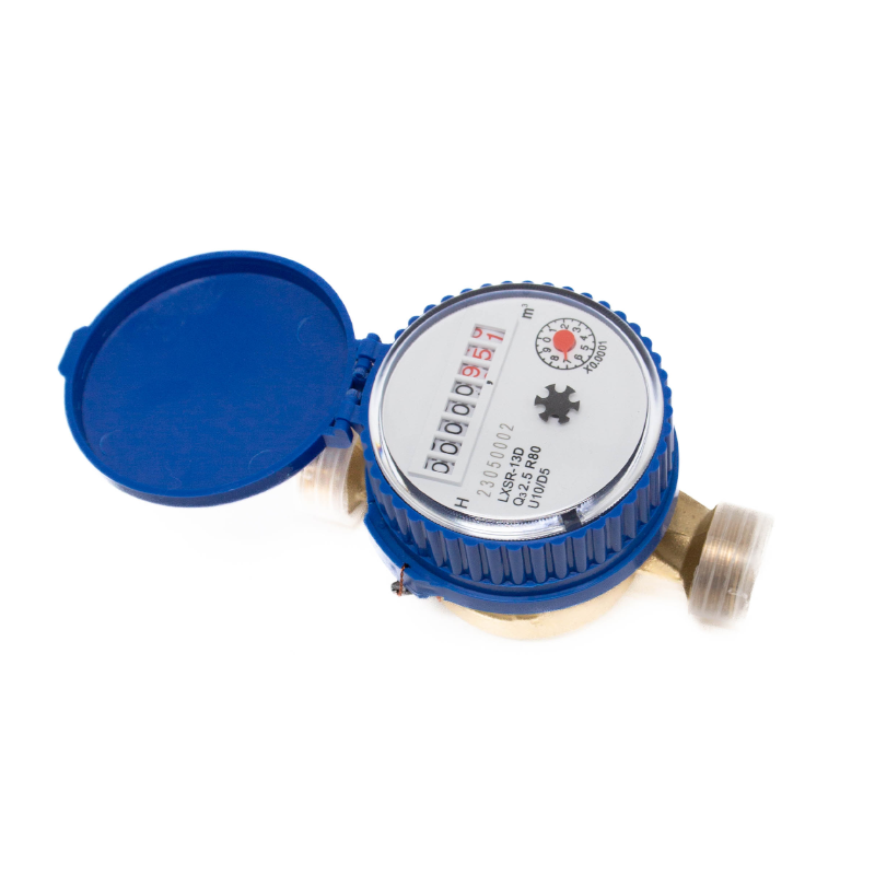 DN20 Dry single jet copper body blue-cap water meter
