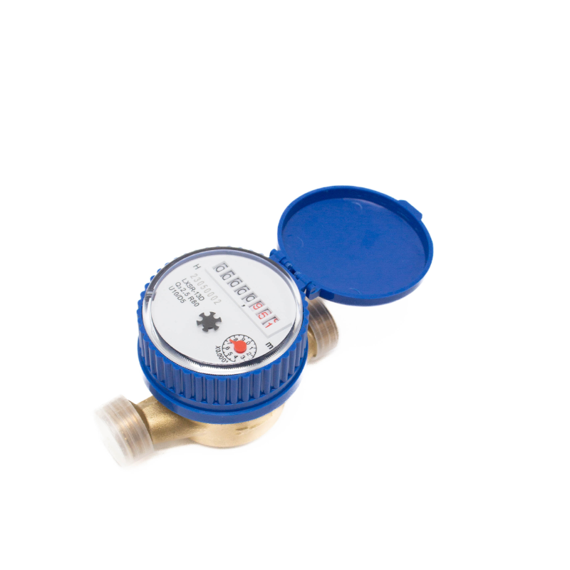 DN20 Dry single jet copper body blue-cap water meter