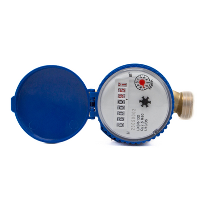 DN20 Dry single jet copper body blue-cap water meter