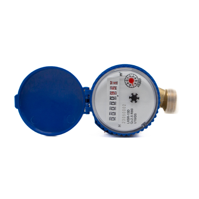 DN20 Dry single jet copper body blue-cap water meter
