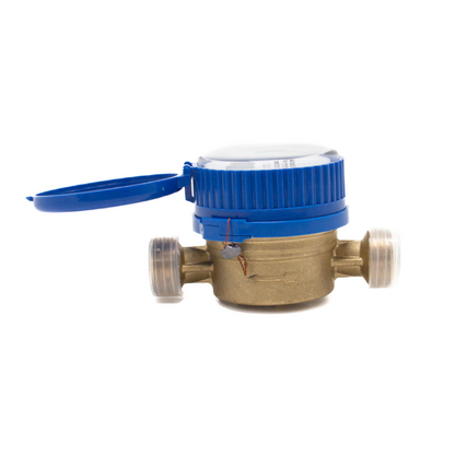 DN20 Dry single jet copper body blue-cap water meter